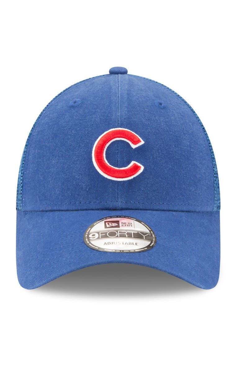 New Era Men's New Era Royal Chicago Cubs Trucker 9FORTY Adjustable Snapback Hat, Alternate, color, 