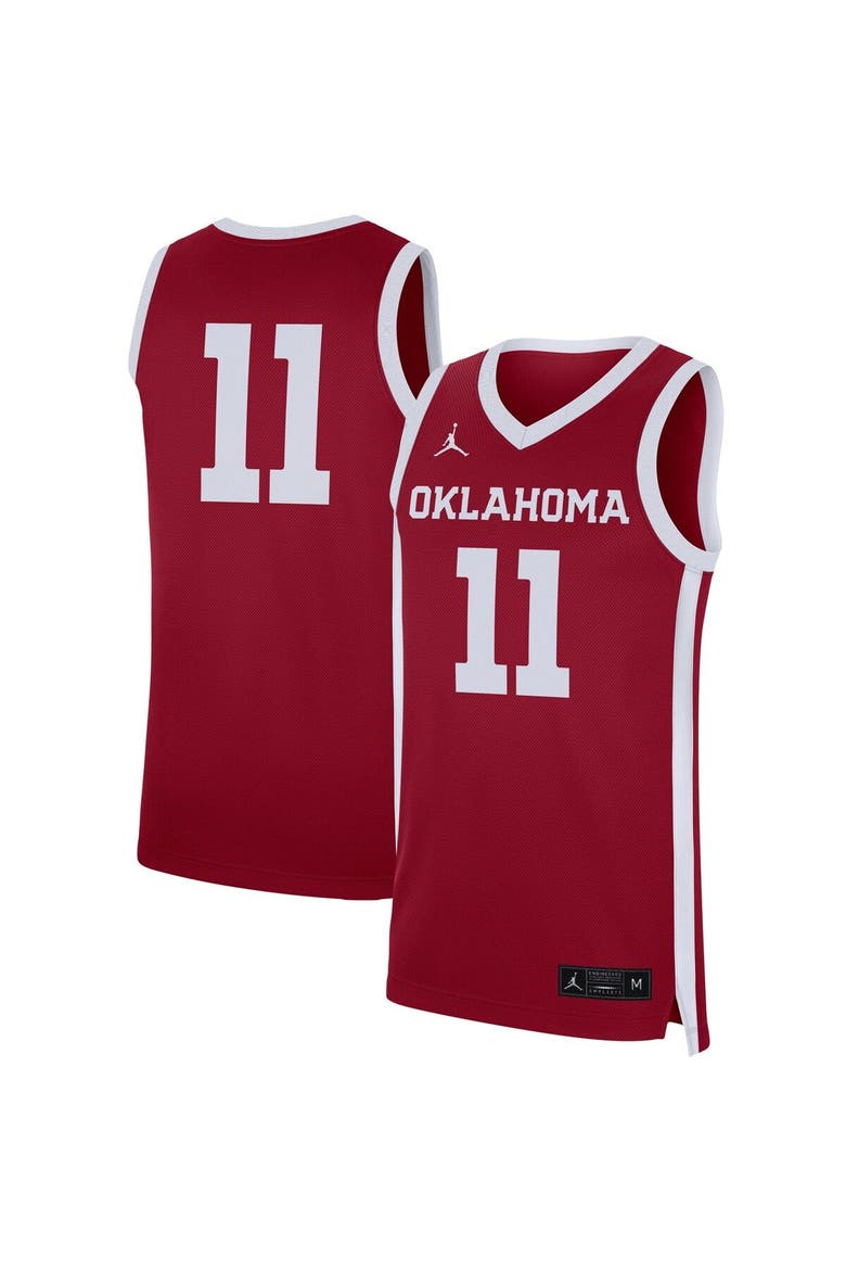 Men's Jordan Brand Crimson Oklahoma Sooners Replica Jersey, Alternate, color, Crimson