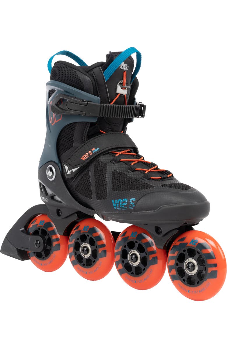 K2 VO2 S 90 Mens Inline Skates, Main, color, Black/Blue/Orange