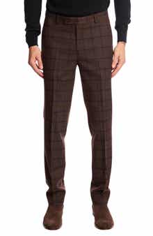 PAISLEY & GRAY Downing Slim Fit Flat Front Windowpane Dress Pants