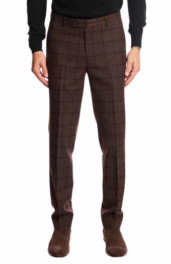 PAISLEY & GRAY Downing Slim Fit Flat Front Windowpane Dress Pants