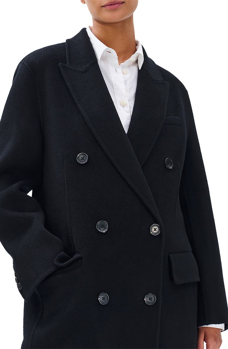 rag & bone Vasso Double Breasted Wool Blend Coat, Alternate, color, Black