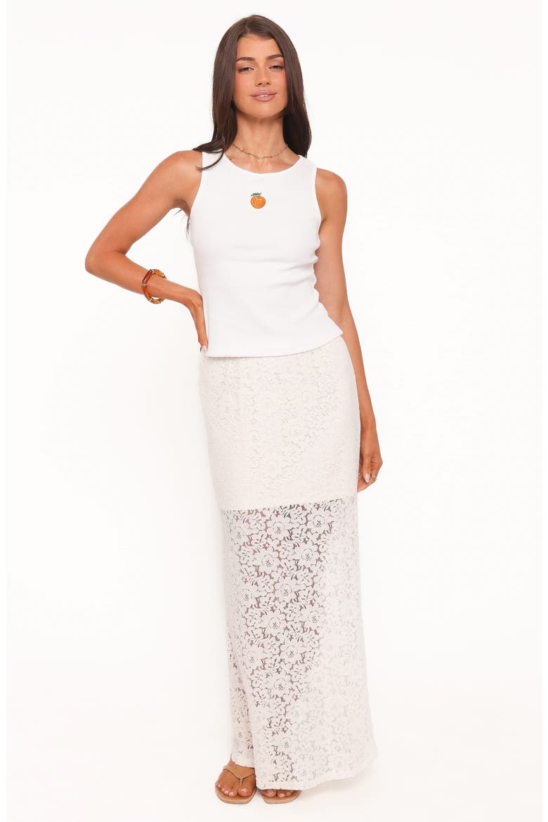 Cassie Lace Maxi Skirt, Alternate, color, CREAM