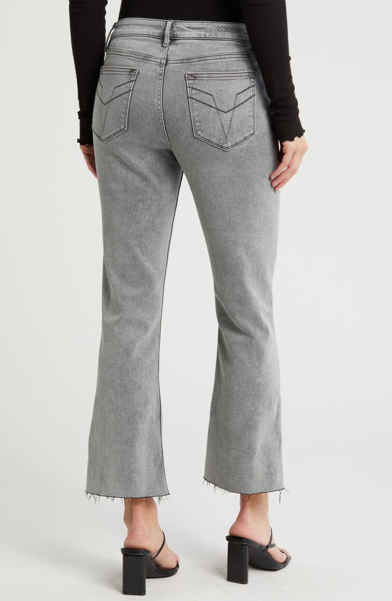 Vigoss Marley Raw Hem Crop Bootcut Jeans, Alternate, color, Grey Wash