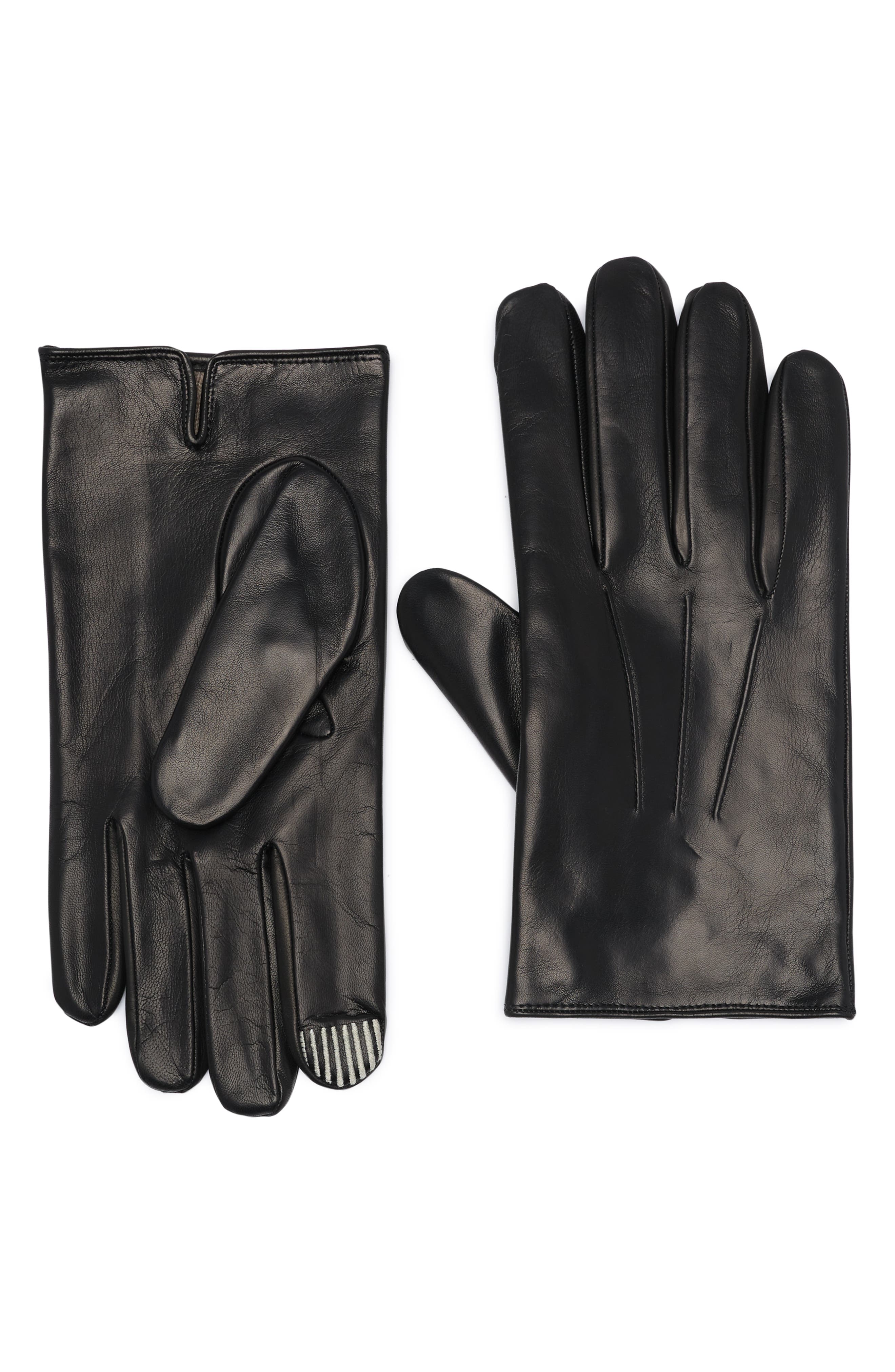 Portolano Cashmere Lined Faux Leather Gloves