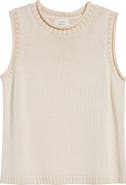 LOULOU DE SAISON Effy Boxy Linen & Silk Blend Sweater Vest