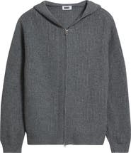 KROST Rib Wool Hooded Zip Cardigan