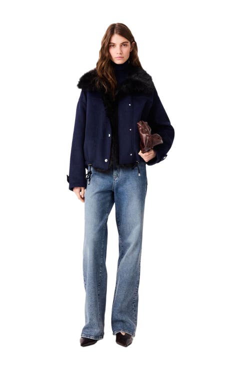 Short double-faced coat
