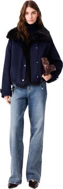 maje Short double-faced coat