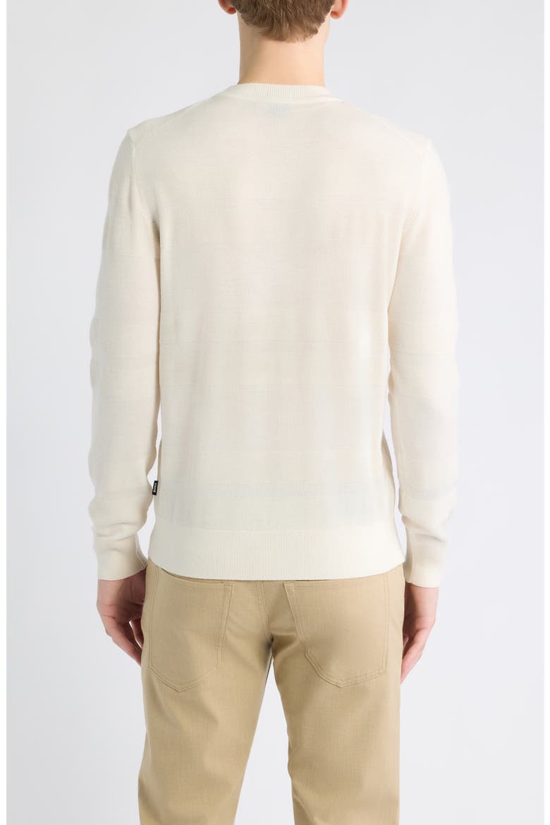 H-Finito Crewneck Virgin Wool Sweater, Alternate, color, OPEN WHITE
