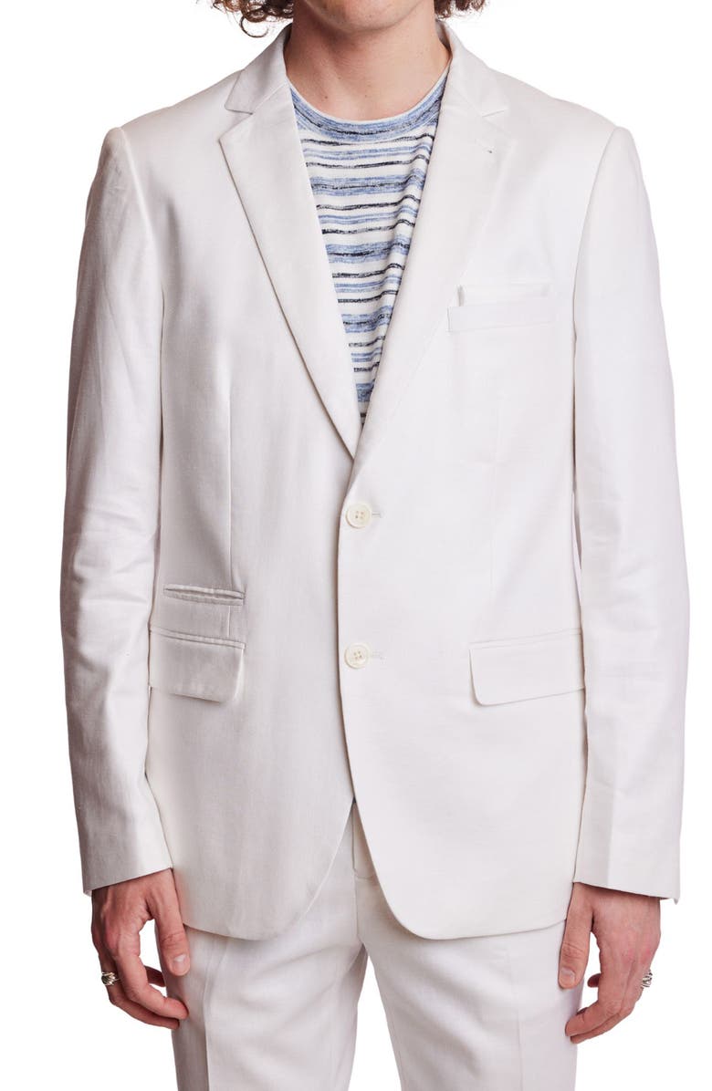 PAISLEY & GRAY Dover Slim Fit Sport Coat, Main, color, White Linen