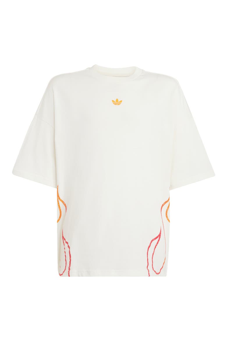 Kids' Flame Cotton T-Shirt, Main, color, OFF-WHITE