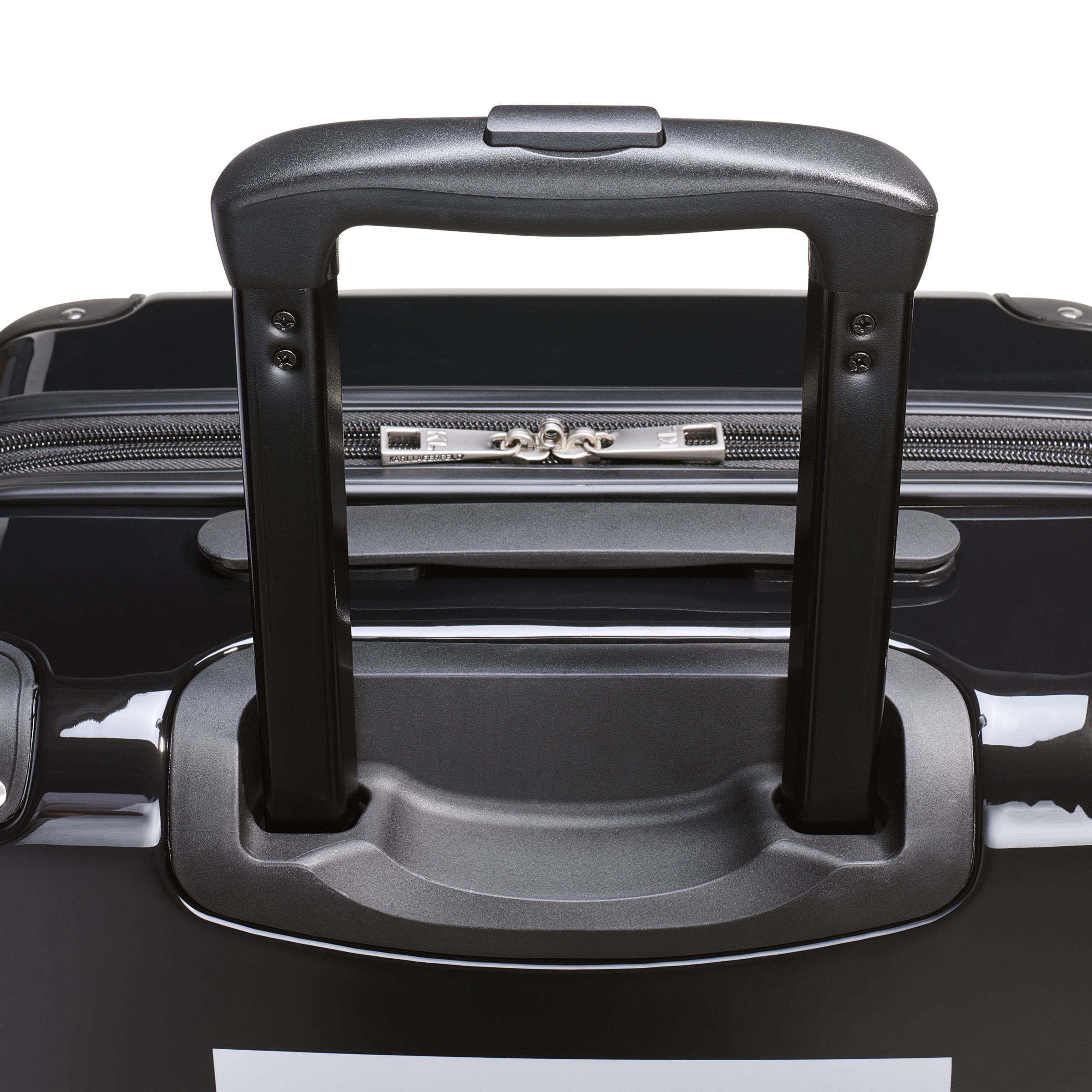 KARL LAGERFELD Karl In A Box 21" Carry On Upright Suitcase, Alternate, color, Black