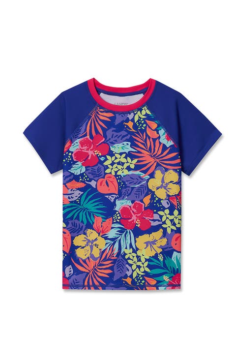 Girls Graphic Mock Neck UPF 50 Sun Protection Rash Guard