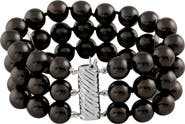 SPLENDID PEARLS Triple Row Shell Pearl Bracelet