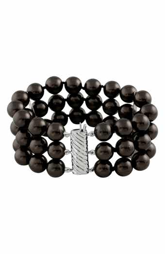 SPLENDID PEARLS Triple Row Shell Pearl Bracelet