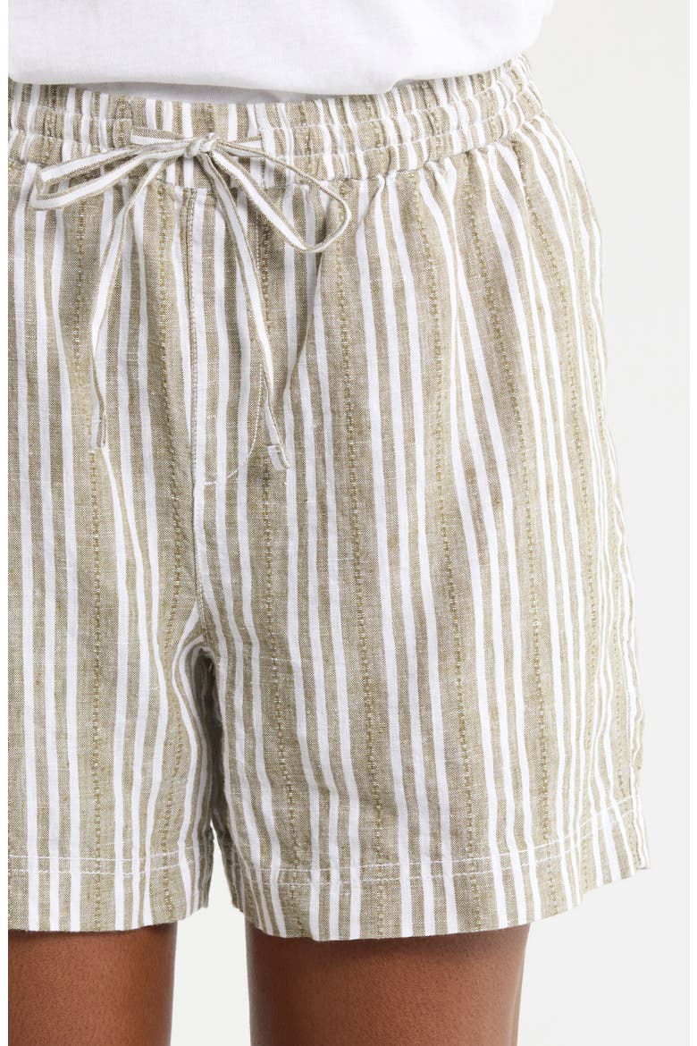 Beach Breeze Dobby Linen Easy Drawstring Shorts, Alternate, color, SEA CLAY