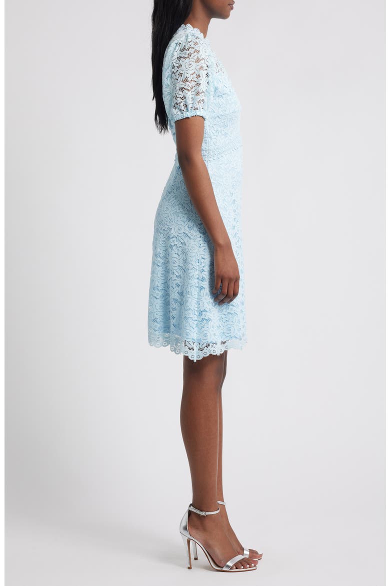 Puff Sleeve Lace Minidress, Alternate, color, BLUE