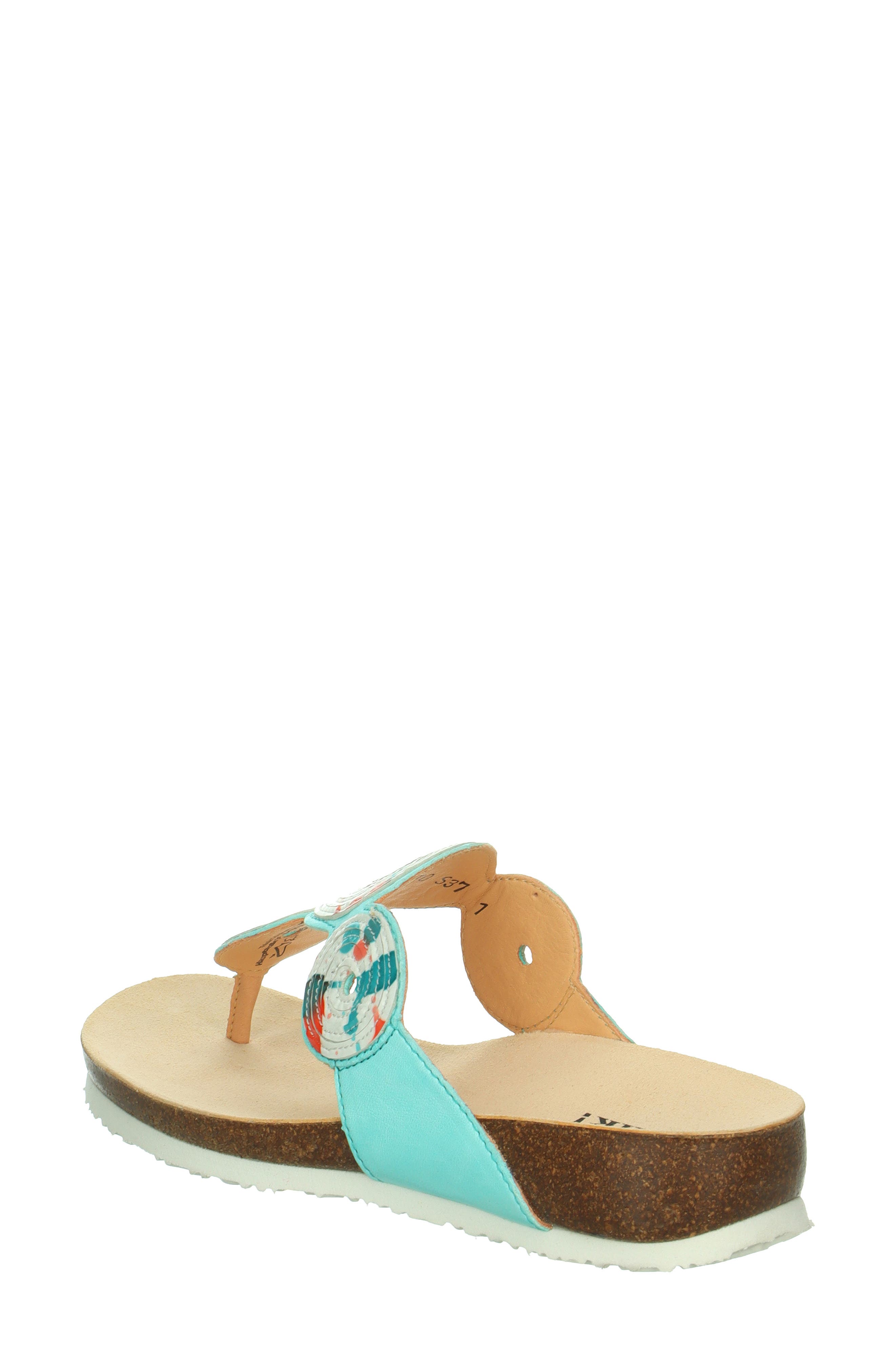 Julia Circles Flip Flop, Alternate, color, ARUBA/ KOMBI