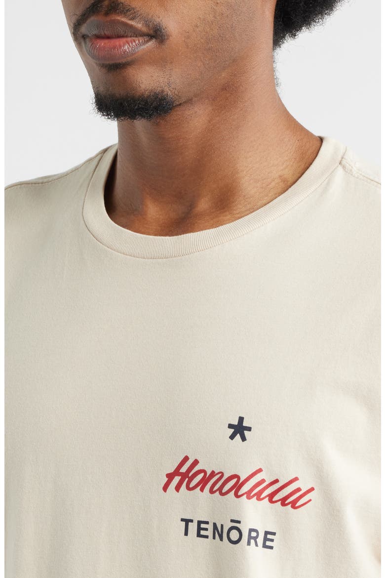 Honolulu Star Graphic Print T-Shirt, Alternate, color, LIGHT KHAKI