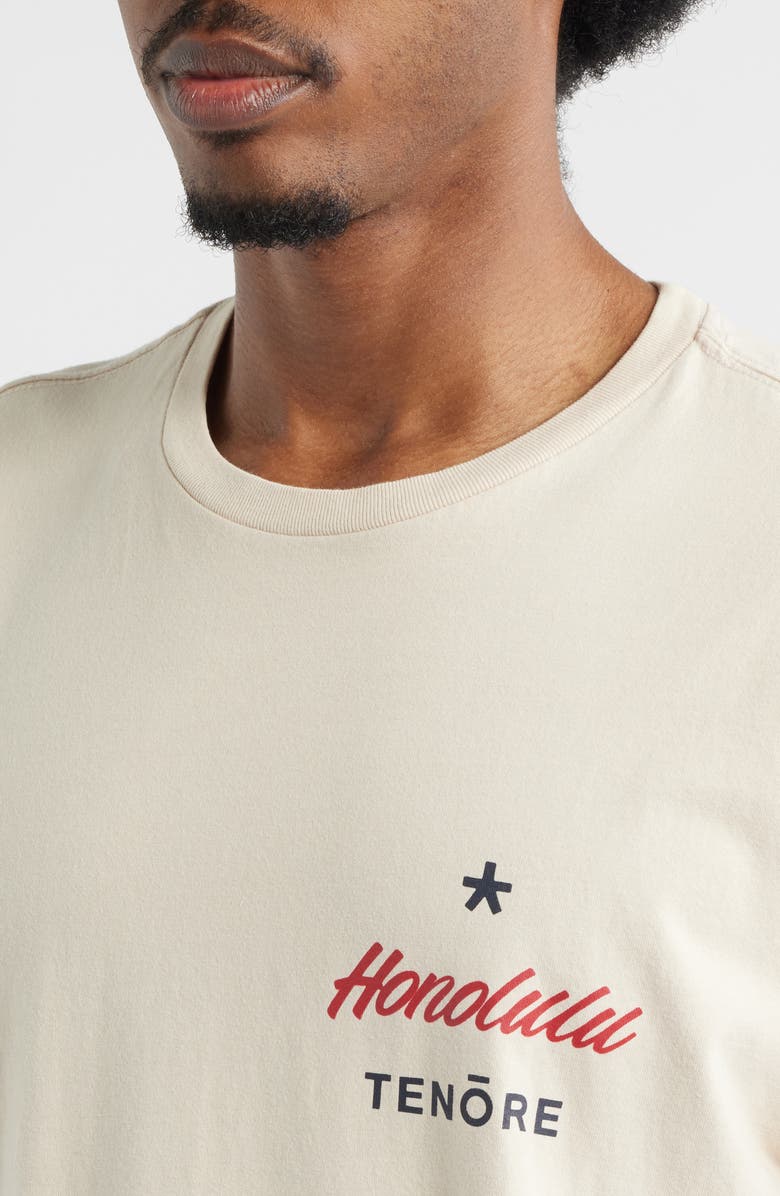 TENŌRE Honolulu Star Graphic Print T-Shirt, Alternate, color, Light Khaki