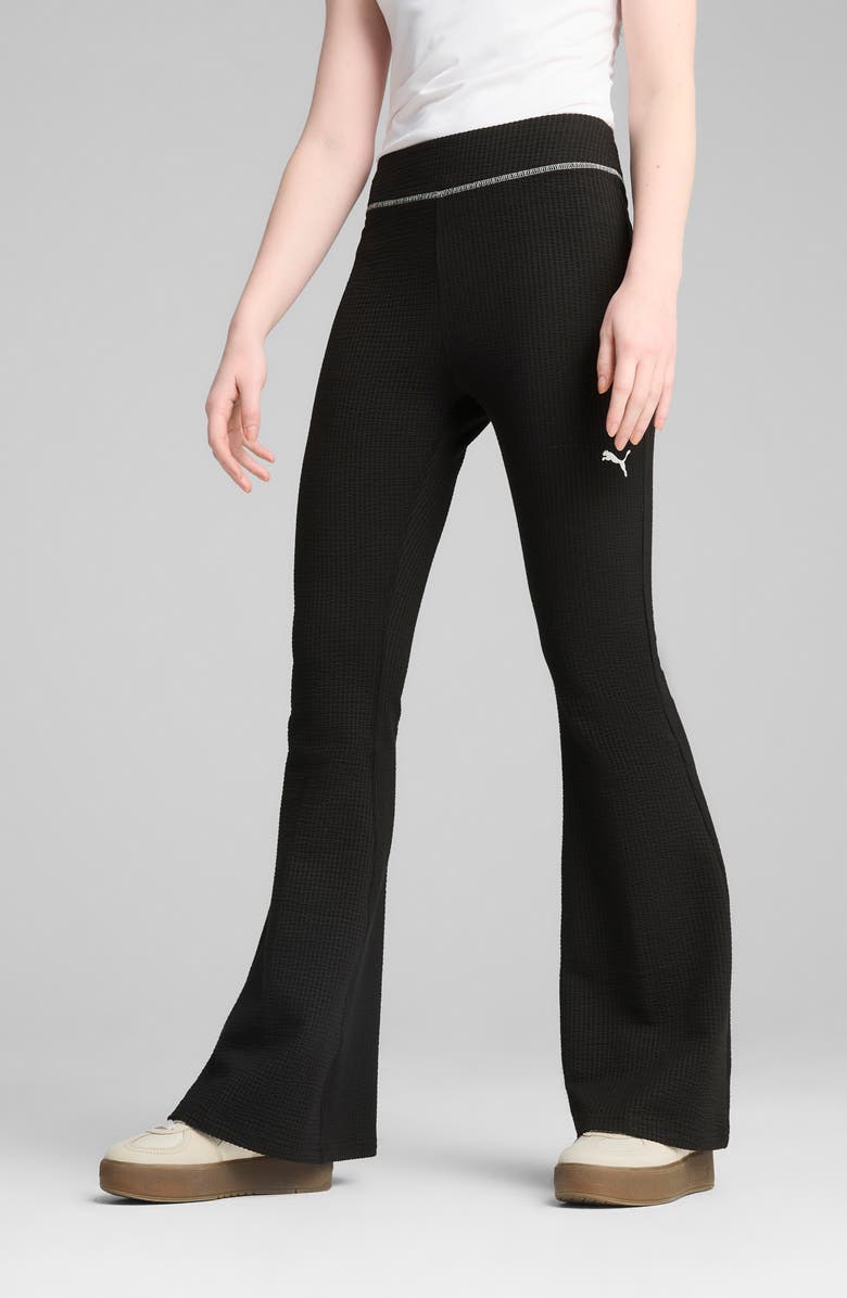 PUMA Dare To Textured Flare Leggings, Alternate, color,