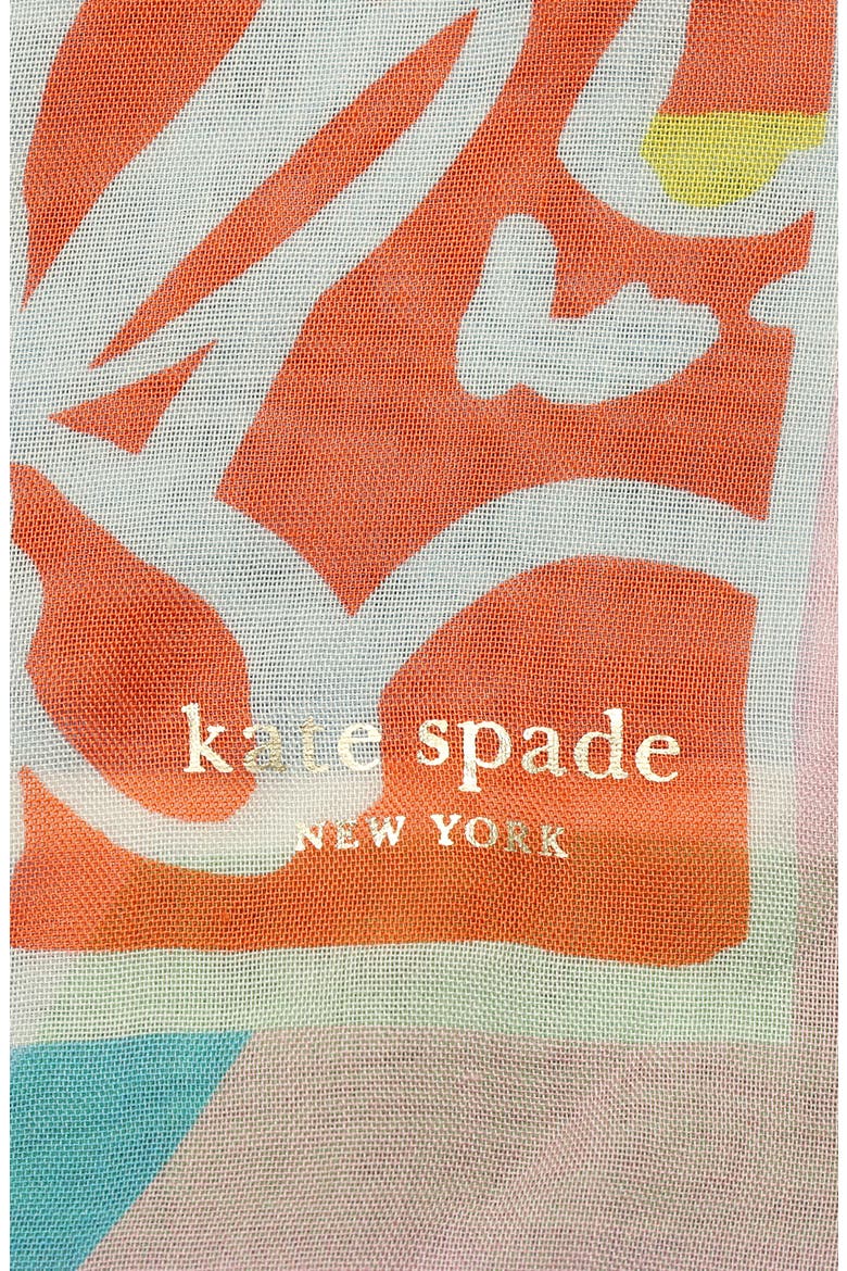 summer day oblong scarf, Alternate, color, BLUE MULTI