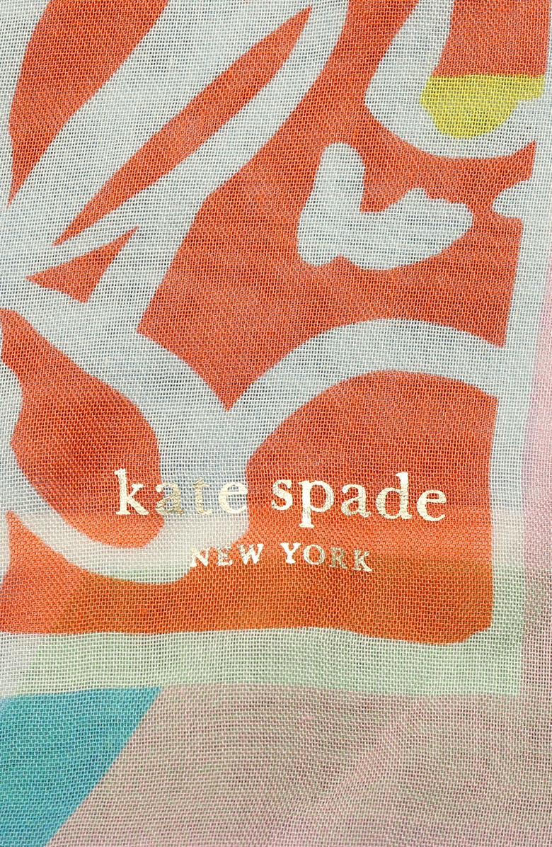 Kate Spade New York summer day oblong scarf, Alternate, color,