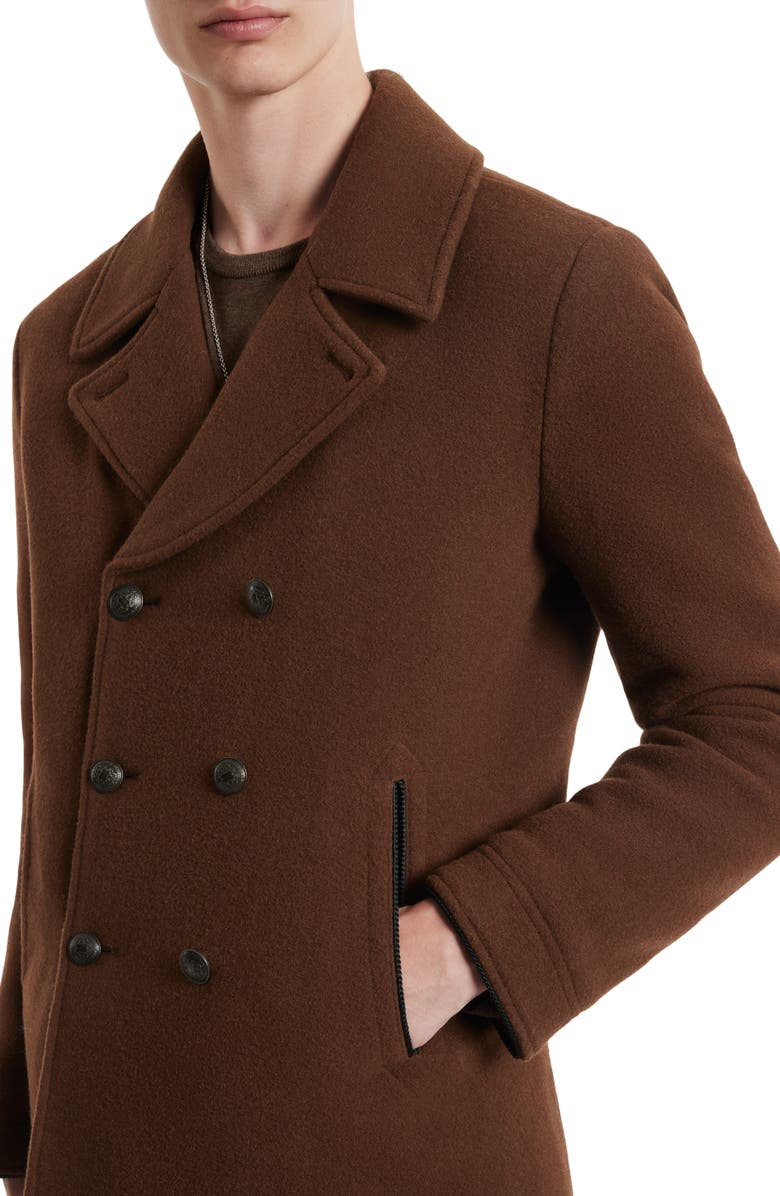 John Varvatos Carlos Wool Blend Peacoat, Alternate, color,