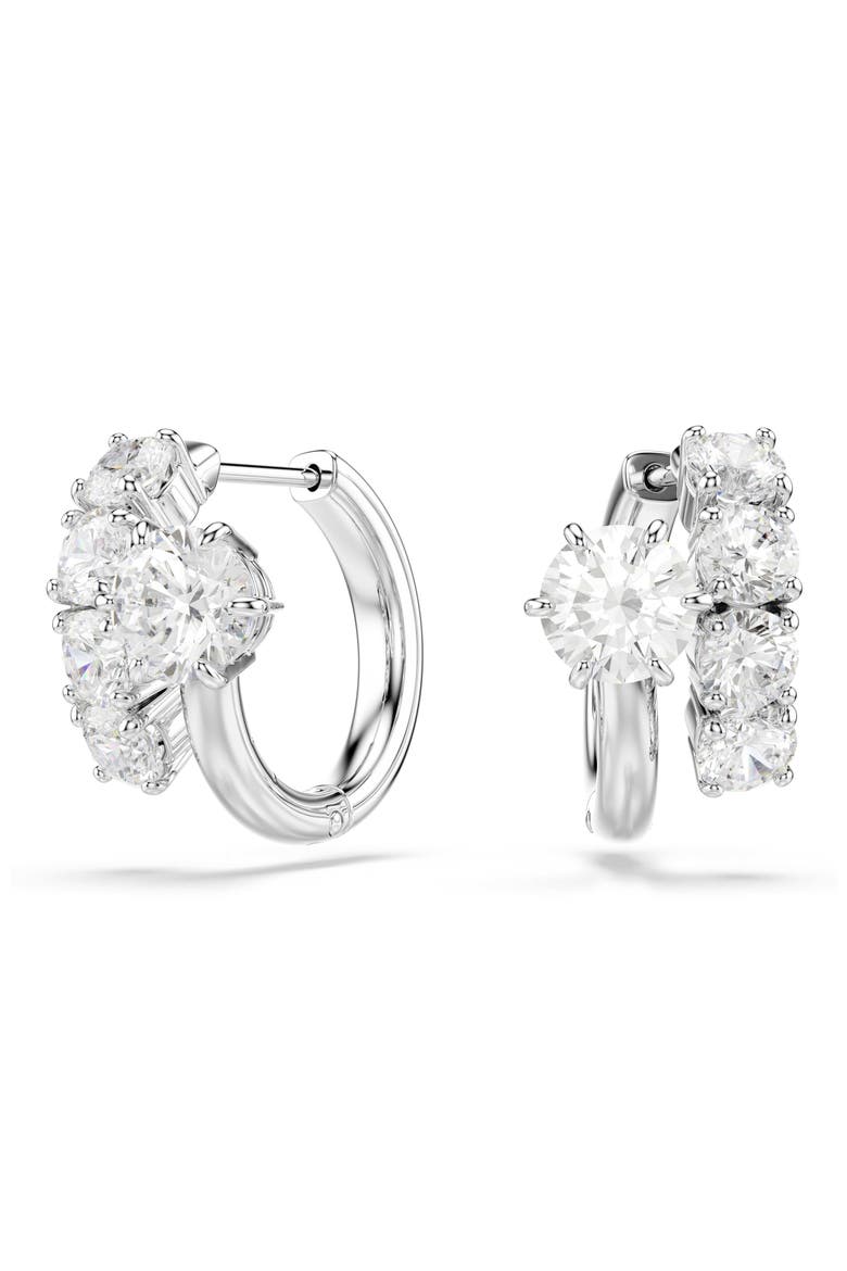 Matrix Hoop Earrings, Main, color, WHI/ RHS