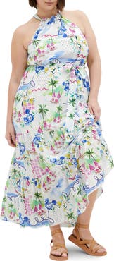 City Chic Island Breeze Maxi Halter Dress