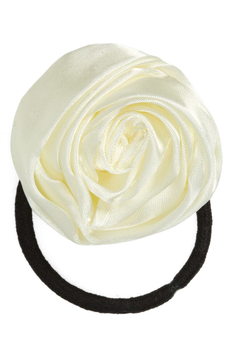 Petit Moments Rosette Hair Tie, Main, color, 