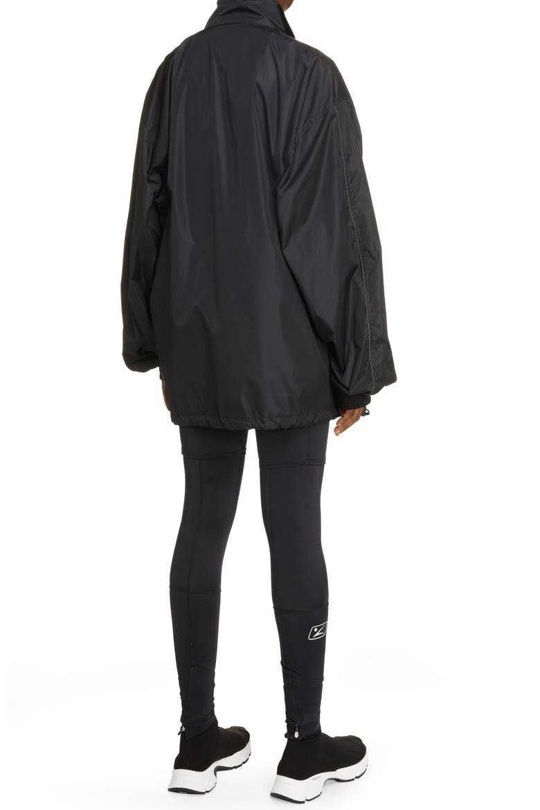 Logo Water Resistant Rain Jacket, Alternate, color, BLACK