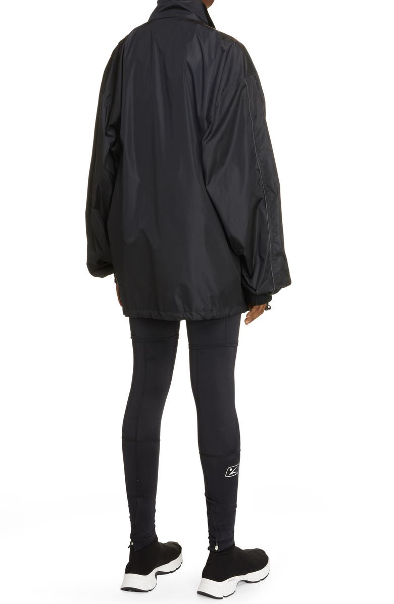 Balenciaga Logo Water Resistant Rain Jacket, Alternate, color,