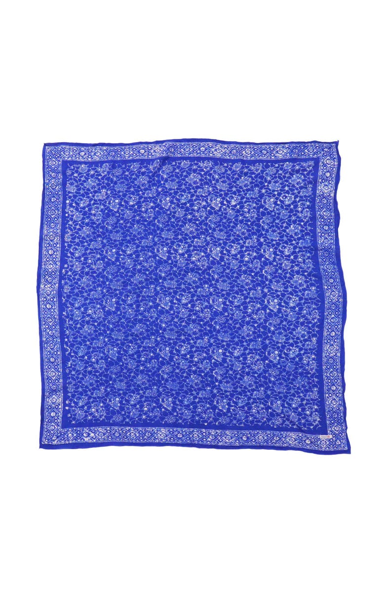 Kasih Co-op Hand Dyed Batik Bandana, Main, color, Boulder Blue