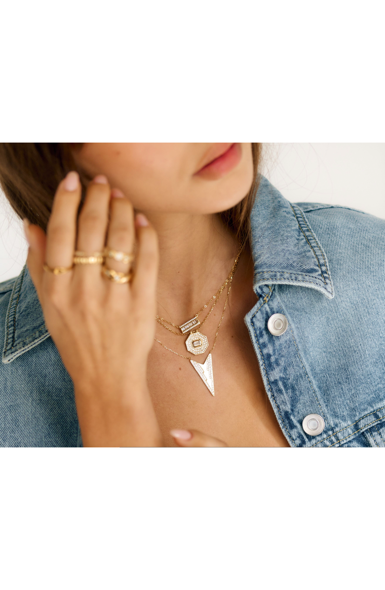 Mazin Jewels Mystic Medallion Necklace, Alternate, color, Gold