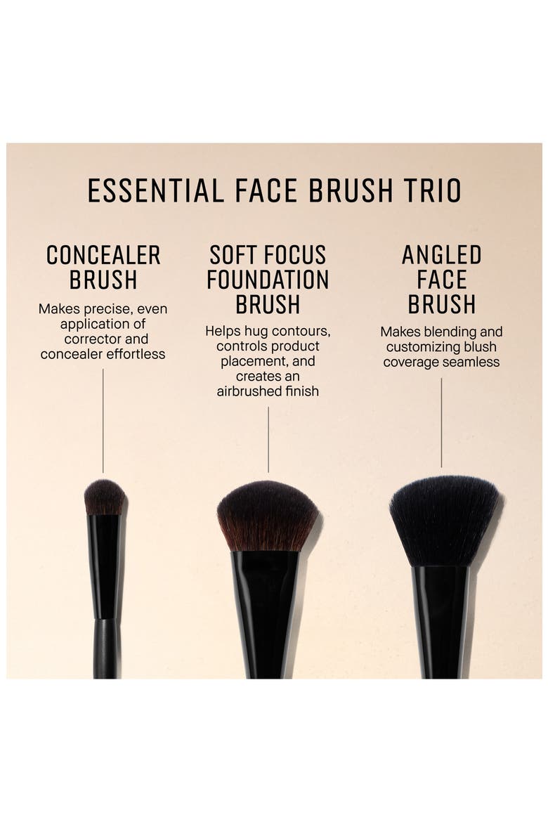 Essential Makeup Face Brush Trio Gift Set $180 Value, Alternate, color, NO COLOR