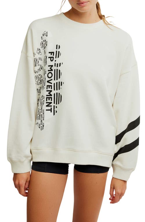 Free People Fp Movement All Star Oversize Graphic Sweatshirt In Neutral