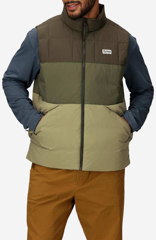 Marmot Ares Packable Recycled Nylon 700 Fill Power Down Puffer Vest In Multi