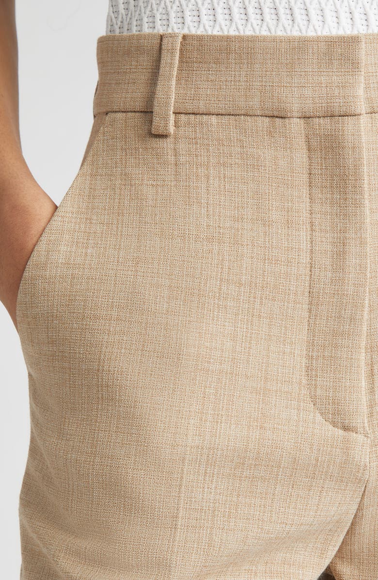 ST. JOHN Heathered Stretch Suiting Ankle Pants, Alternate, color, Acorn/ Haze Gray Multi