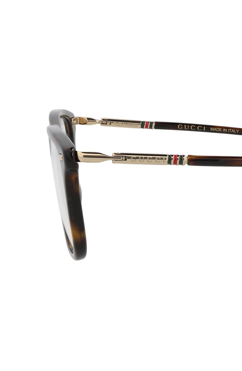Gucci 55mm Rectangular Optical Glasses, Alternate, color,