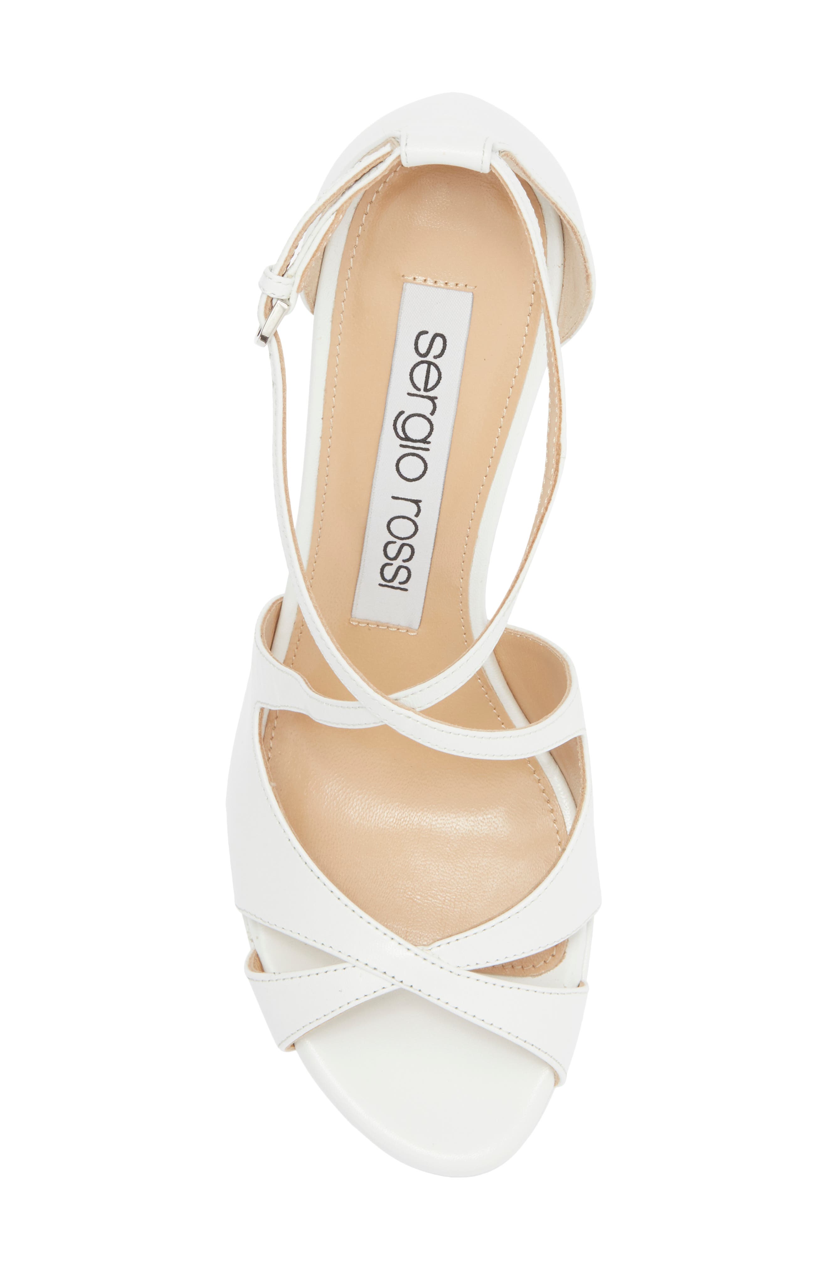 Sergio Rossi Gydda Bridal Platform Sandal, Alternate, color, 