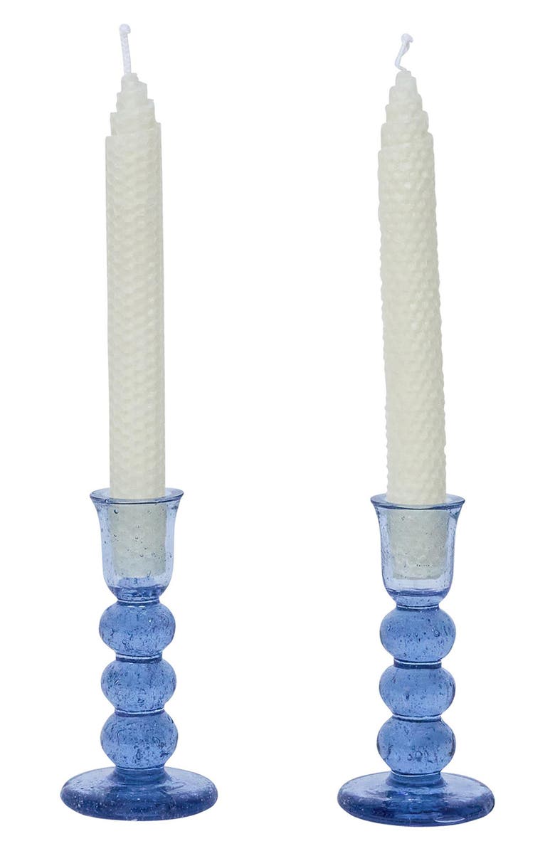 Juliska Provence Set of 2 Candlesticks, Alternate, color, Chambray