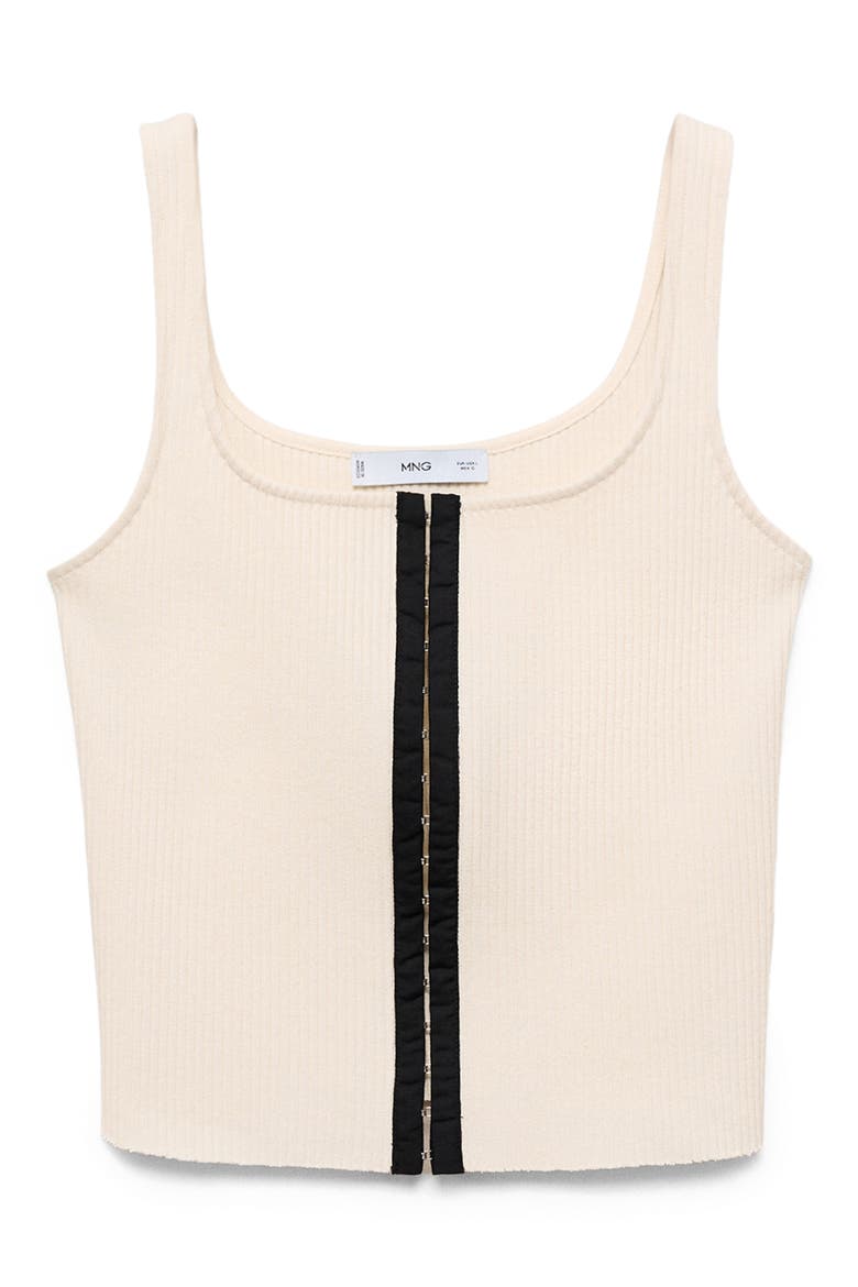 Contrast Placket Rib Tank, Alternate, color, ECRU