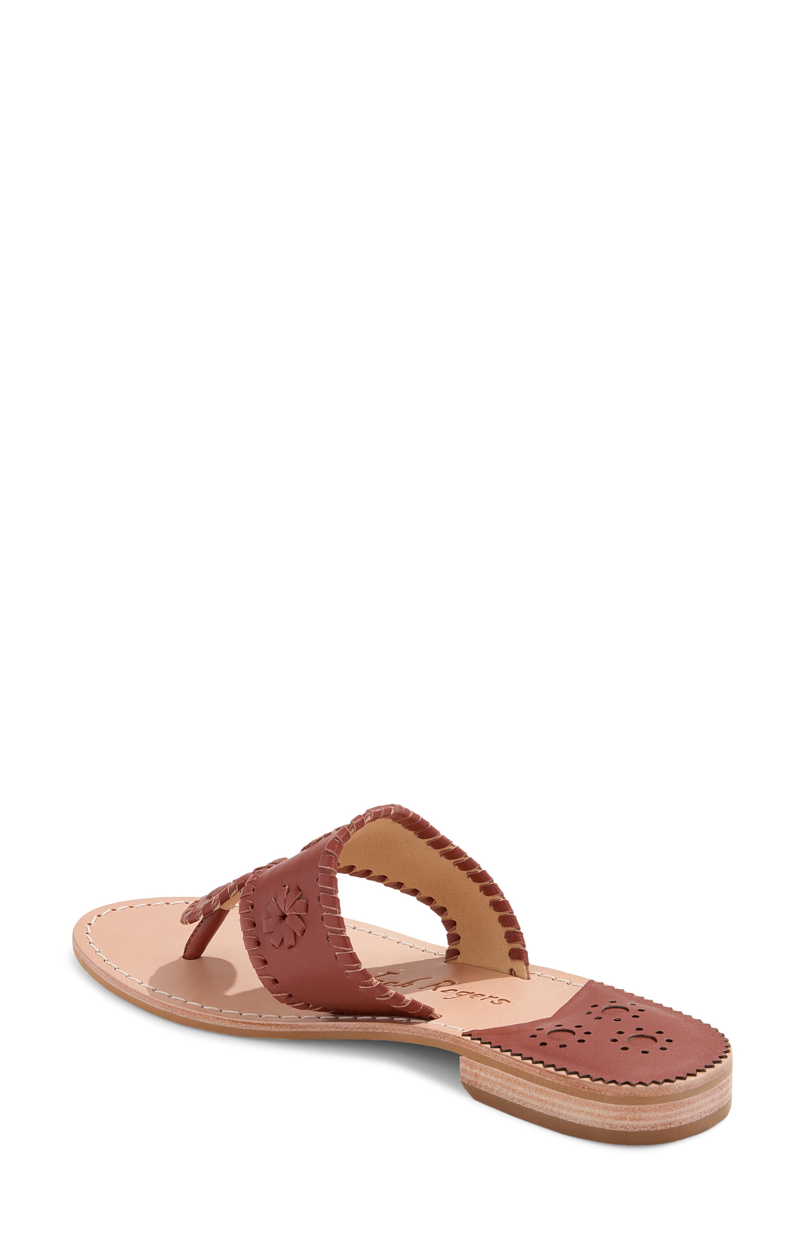 Jacks Flat Sandal, Alternate, color, LUGGAGE/LUGGAGE