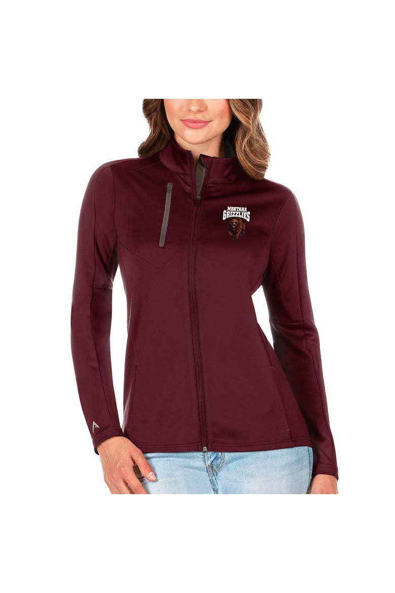Women's Antigua Maroon/Graphite Montana Grizzlies Generation Full-Zip Jacket, Alternate, color, Maroon