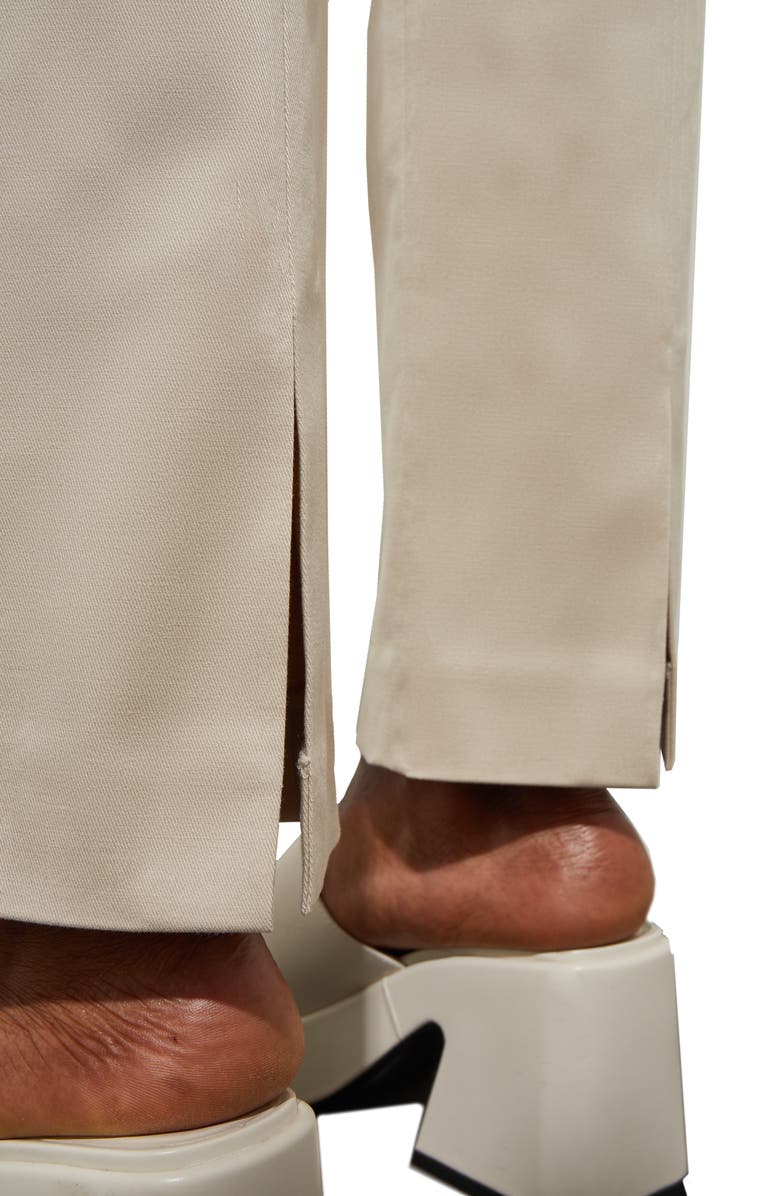 Ming Wang Straight Leg Pull-On Pants, Alternate, color, Almond Beige