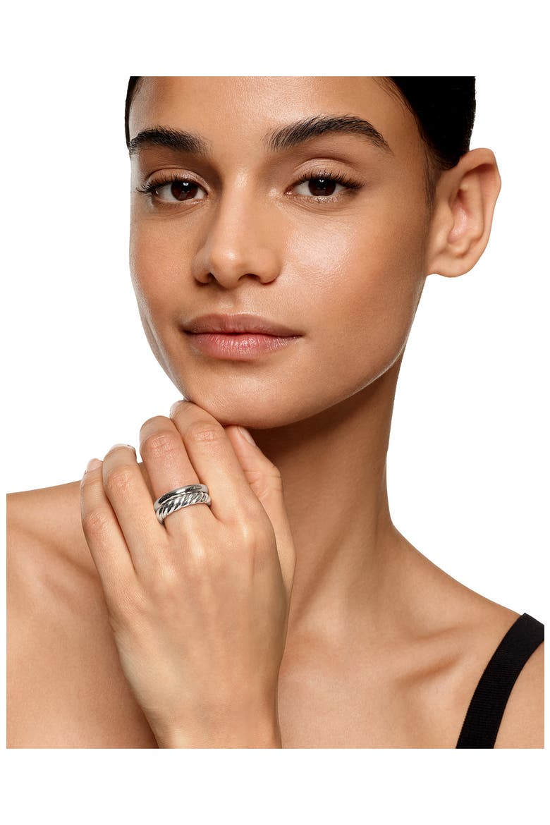 Mercer® Two Row Ring in Sterling Silver, 8mm, Alternate, color, SILVER