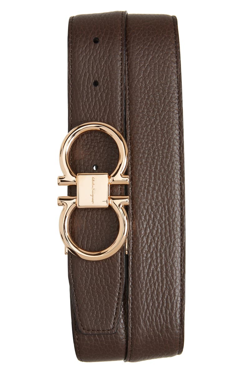 FERRAGAMO Salvatore Ferragamo Double Gancio Leather Belt, Main, color,