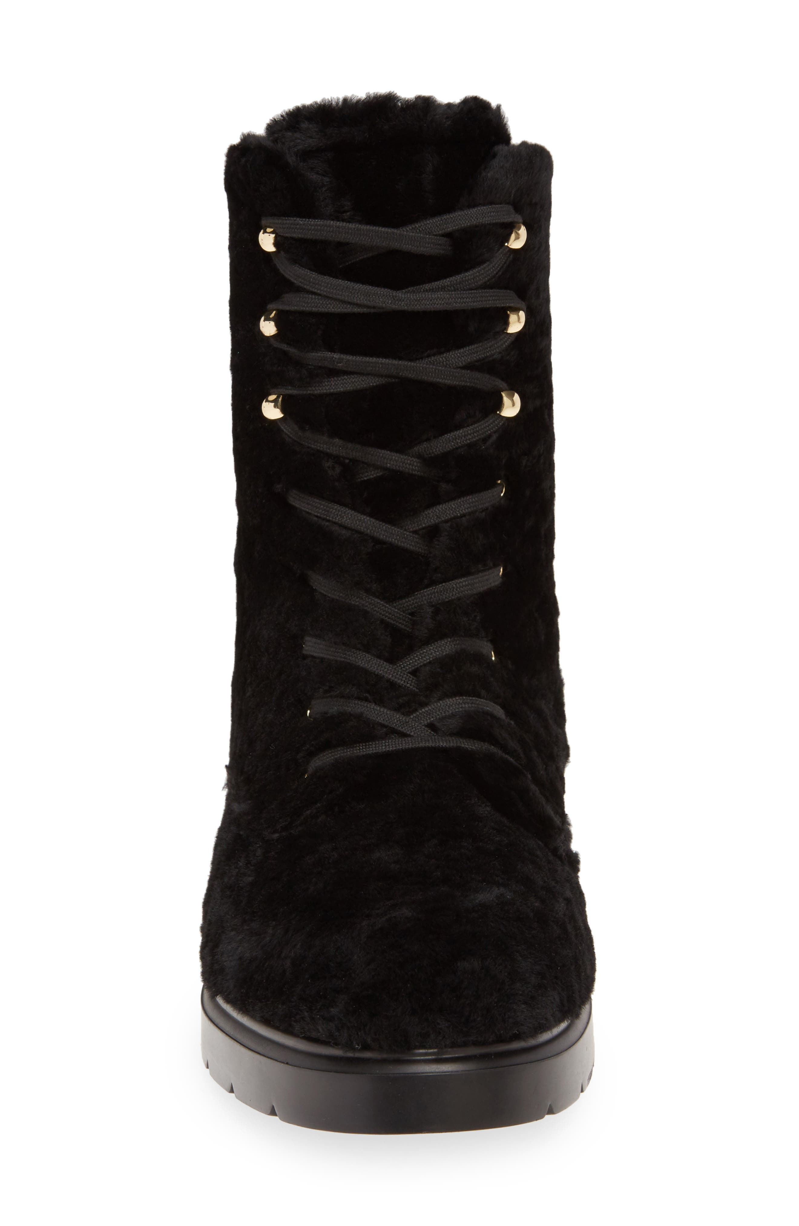 Stuart Weitzman McKenzee Genuine Shearling Combat Boot, Alternate, color, 